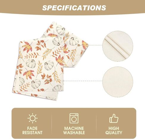 Artoid Mode Orange Pumpkins Fall Maple Leaves Fall Table Runner, Seasonal Autumn Kitchen Dining Table Decoration for Home Party Decor 13x72 Inch in Saudi Arabia