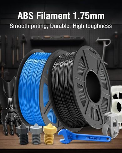 SUNLU ABS Filament 1.75mm 3D Printer Filament, Highly Resistant Durable, Heat Resistance, Excellent Toughness, Compatible with 99% FDM 3D Printers, 1kg Spool (2.2lbs), Black in Kuwait