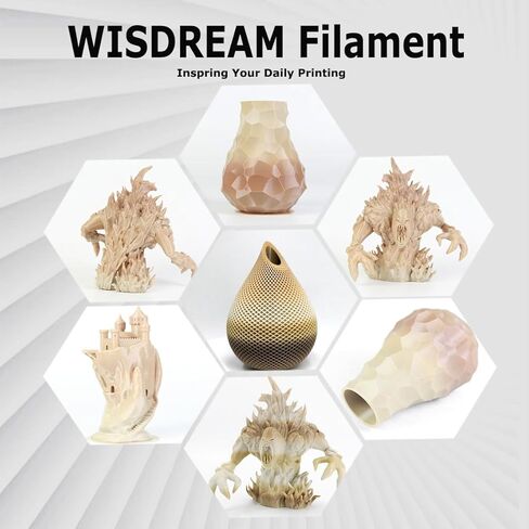 PLA Forest/Jungle/Military Rainbow Gradient Multicolor Rainbow PLA Filament, Glossy Metallic Finish， 1.75mm,1kg(2.2 lbs) Compatible with 99% FDM Printers in Kuwait