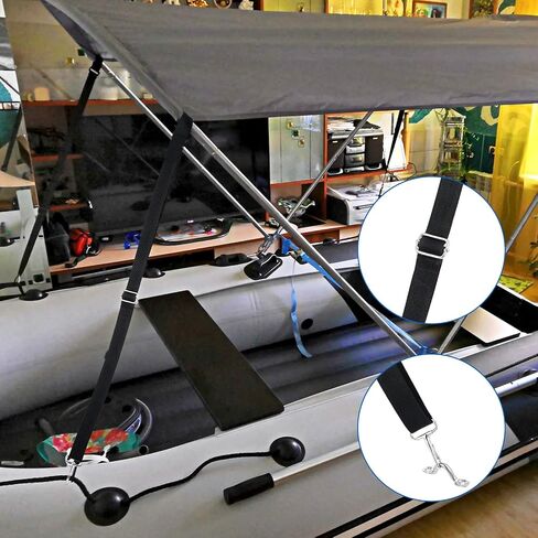 2 حزمة Bimini Top Straps قابل للتعديل ، 28 "~ 60" أحزمة بيميني الثقيلة بديل مع السنانير ، حزام غطاء قارب حزام بحرية نايلون مع 2 حزام من وسادة الفولاذ المقاوم للصدأ in Saudi Arabia