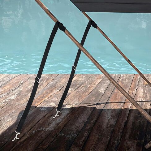 2 حزمة Bimini Top Straps قابل للتعديل ، 28 "~ 60" أحزمة بيميني الثقيلة بديل مع السنانير ، حزام غطاء قارب حزام بحرية نايلون مع 2 حزام من وسادة الفولاذ المقاوم للصدأ in Saudi Arabia