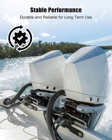 Hydraulic Ram Cylinder Hose Kit Fit for Mercruiser Alpha One Gen Two with Trim Cylinders 16-3/16" 1991 and Newer, Replace 32-864960 32-999021 32-864959 32-999031 99904Q, 4pcs in Saudi Arabia