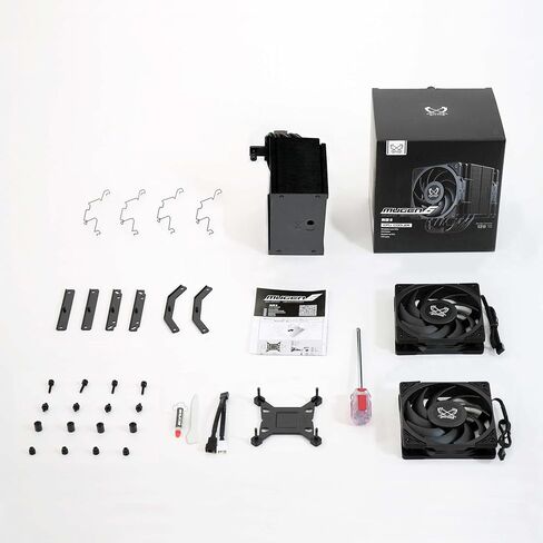 Scythe Mugen 6 CPU Air Cooler, Intel LGA1700, LGA1151, AMD AM5, AM4 Support,120mm, Single Tower, Aluminium Top Cover (Scythe Mugen 6 Dual White ARGB Fan) in Saudi Arabia