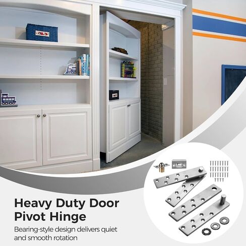 Hinges Door Pivot, Door Hidden Steel Stainless, Silent Smooth Rotation, Duty Heavy, Bearing Design, for Door Murphy, Pcs 2 in Saudi Arabia