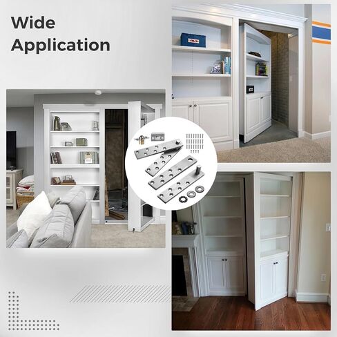 Hinges Door Pivot, Door Hidden Steel Stainless, Silent Smooth Rotation, Duty Heavy, Bearing Design, for Door Murphy, Pcs 2 in Saudi Arabia
