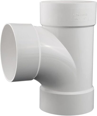 3 Inches PVC DWV Sanitary TEE Street for Drain Waste and Vent, PVC Pipe Fittings Connect Coupling Adapter white (3 Inches) in Kuwait