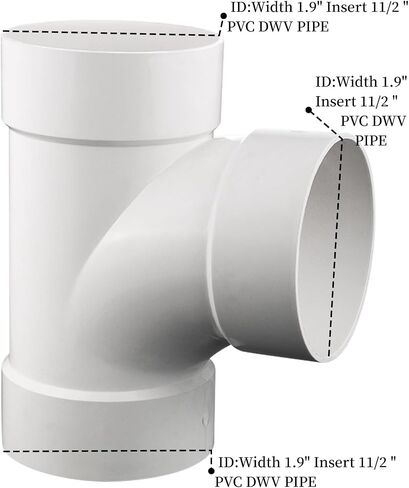 3 Inches PVC DWV Sanitary TEE Street for Drain Waste and Vent, PVC Pipe Fittings Connect Coupling Adapter white (3 Inches) in Saudi Arabia