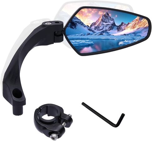 مرايا الدراجة لـ Ebike 1 PC مع مفتاح L ، وزجاج محدب HD المقاوم للخدش المضاد للخدش مع مقود مقود قابل للتعديل وقابل للتدوير ، ومرآة الرؤية الخلفية HD لـ Ebike ، و Scooter ، و Motorcycle in Kuwait