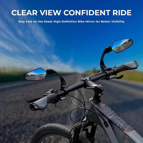 مرايا الدراجة لـ Ebike 1 PC مع مفتاح L ، وزجاج محدب HD المقاوم للخدش المضاد للخدش مع مقود مقود قابل للتعديل وقابل للتدوير ، ومرآة الرؤية الخلفية HD لـ Ebike ، و Scooter ، و Motorcycle in Kuwait
