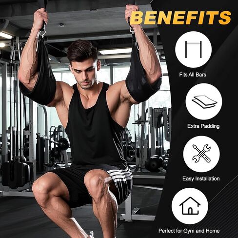 Ab Straps for Pull Up Bar: Hanging Ab Abdominal Sling Straps for Pull up Arm Workout Support for Knee and Leg Raises Training Gym & Home in Saudi Arabia