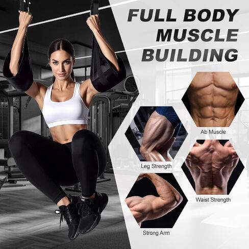 Ab Straps for Pull Up Bar: Hanging Ab Abdominal Sling Straps for Pull up Arm Workout Support for Knee and Leg Raises Training Gym & Home in Saudi Arabia