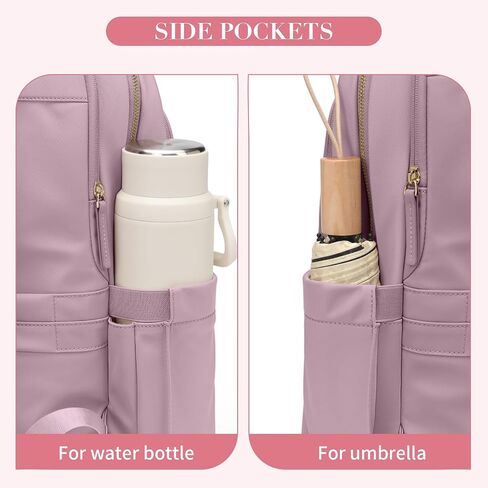 GOLF SUPAGS Women Laptop Backpack Casual Daypack for Work Travel College Backpack Purse Fits 15.6 Inch Notebook (Pinkish Purple) in Kuwait