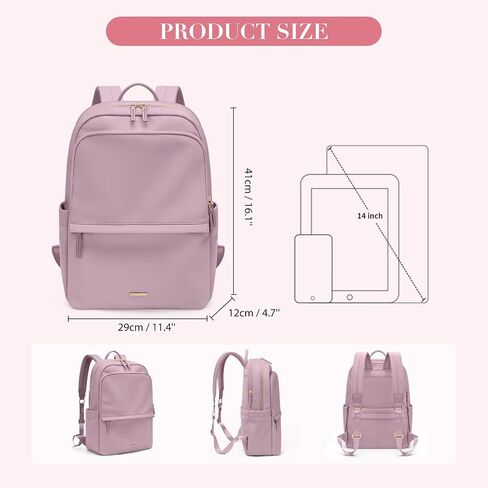 GOLF SUPAGS Women Laptop Backpack Casual Daypack for Work Travel College Backpack Purse Fits 15.6 Inch Notebook (Pinkish Purple) in Kuwait