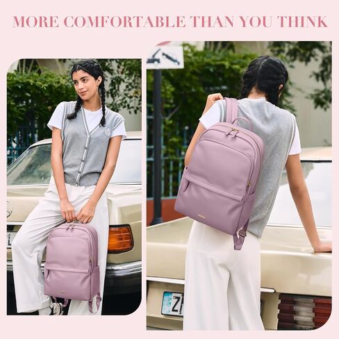 GOLF SUPAGS Women Laptop Backpack Casual Daypack for Work Travel College Backpack Purse Fits 15.6 Inch Notebook (Pinkish Purple) in Kuwait