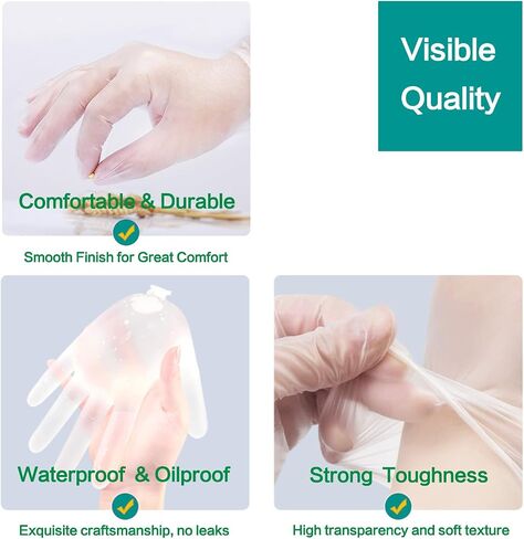 Clear Vinyl Food Safe Disposable Gloves Latex Free Powder Free for Food Prep Handling Cooking Cleaning in Saudi Arabia