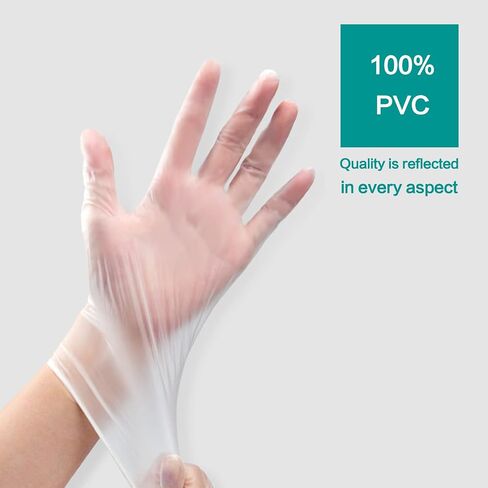 Clear Vinyl Food Safe Disposable Gloves Latex Free Powder Free for Food Prep Handling Cooking Cleaning in Saudi Arabia