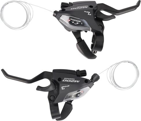 MEGHNA Bike Shifter Set 3 x 7/3 x 8 Speed Thumb Gear Shifters Left and Right Bike Shifter Grip Shifter 24 Speed for Mountain Bike Cruiser Bike Folding Bike in Kuwait