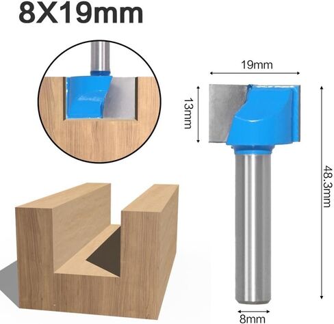 8mm Shank Cleaning Bottom Engraving Bit Solid Carbide Router Bit Woodworking Tools CNC Milling Cutter Endmill(8X11mm) in Kuwait