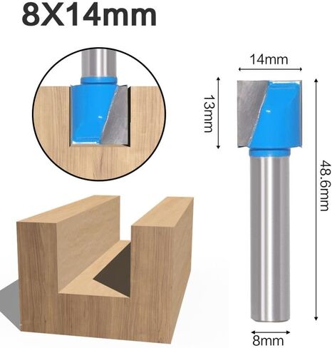 8mm Shank Cleaning Bottom Engraving Bit Solid Carbide Router Bit Woodworking Tools CNC Milling Cutter Endmill(8X11mm) in Kuwait