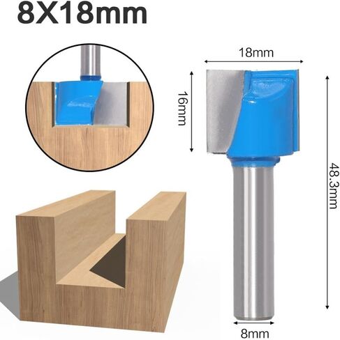 8mm Shank Cleaning Bottom Engraving Bit Solid Carbide Router Bit Woodworking Tools CNC Milling Cutter Endmill(8X11mm) in Kuwait