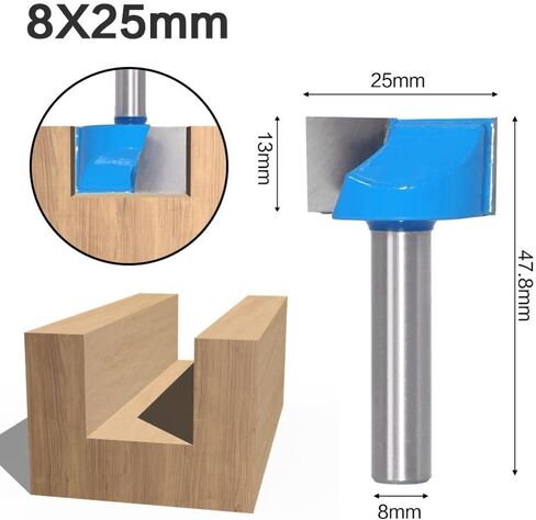 8mm Shank Cleaning Bottom Engraving Bit Solid Carbide Router Bit Woodworking Tools CNC Milling Cutter Endmill(8X11mm) in Kuwait