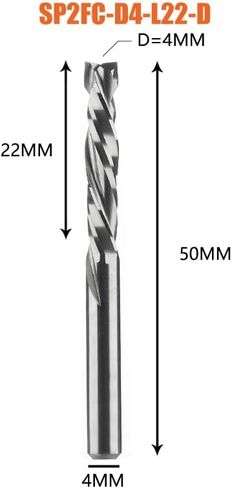 3.175mm 8mm Shank Compression Milling Cutter Woodwork UP & Down Cut Two Flutes Spiral Carbide Milling Tool CNC Router Wood End Mill Cutter Bits(SP2FC-D16.0-L52) in Kuwait