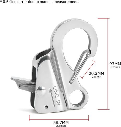Black Stainless Steel Adjustable Line Length Sliding Rope Hook Boat Yacht Quick Release Clip Boat Bumper for Boat Docking in Saudi Arabia