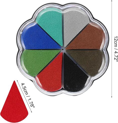 PATIKIL Craft Ink Pad, Petal Shape Rainbow Finger Stamp Ink Pads Rubber DIY Washable Pigment for Stamping Card Making Scrapbooking Painting, Mixed Orange in Saudi Arabia