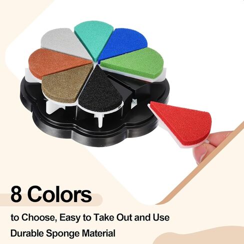 PATIKIL Craft Ink Pad, Petal Shape Rainbow Finger Stamp Ink Pads Rubber DIY Washable Pigment for Stamping Card Making Scrapbooking Painting, Mixed Orange in Saudi Arabia