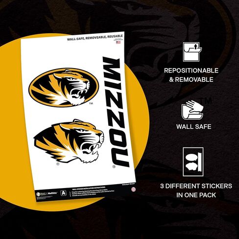 Desert Cactus University of Missouri Wallstix Mizzou Tigers ملصق الجدار القابل للإزالة 11x17 استخدام فينيل شارات داخلي الاستخدام في الهواء الطلق (التصميم أ) in Kuwait