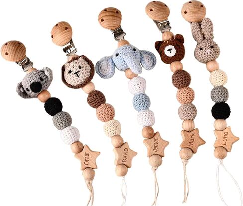 Personalized Pacifier Clip with Name,Personalized pacifier clip holder,Custom Embroidered Webbing Binky Holder for Baby Boys & Girls,Personalized newborn pacifier clip,Perfect Baby Shower Gift,Birthday,Christmas Gift in Saudi Arabia