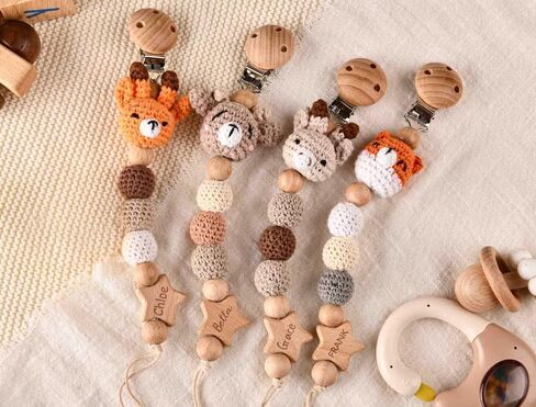 Personalized Pacifier Clip with Name,Personalized pacifier clip holder,Custom Embroidered Webbing Binky Holder for Baby Boys & Girls,Personalized newborn pacifier clip,Perfect Baby Shower Gift,Birthday,Christmas Gift in Saudi Arabia