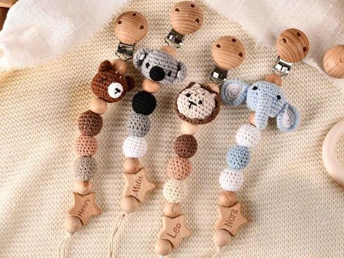 Personalized Pacifier Clip with Name,Personalized pacifier clip holder,Custom Embroidered Webbing Binky Holder for Baby Boys & Girls,Personalized newborn pacifier clip,Perfect Baby Shower Gift,Birthday,Christmas Gift in Saudi Arabia