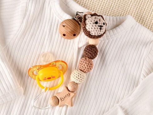 Personalized Pacifier Clip with Name,Personalized pacifier clip holder,Custom Embroidered Webbing Binky Holder for Baby Boys & Girls,Personalized newborn pacifier clip,Perfect Baby Shower Gift,Birthday,Christmas Gift in Saudi Arabia