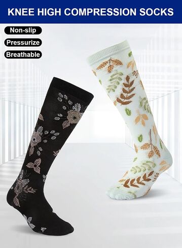 6 Pairs Compression Socks for Women Men 15-20 mmhg Knee High, Womens Compression Socks Compression Stockings for Women Men in Saudi Arabia