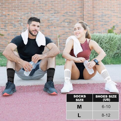 Jspupifip 4 Pairs Bamboo Viscose Running Compression Socks for Men & Women, Athletic Crew Socks for Hiking Running Sports in Saudi Arabia
