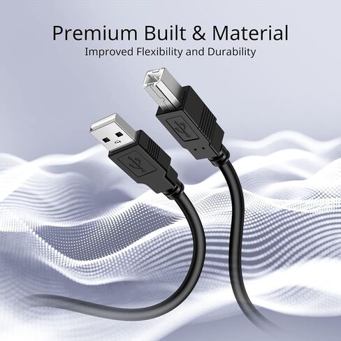 TNP USB A to USB B Audio MIDI Cable Male to Male - MIDI to USB Cable 2.0 Type للكمبيوتر ، الكمبيوتر المحمول ، لوحة مفاتيح Midi Piano ، جهاز عرض ، الطابعات ، والمعدات مع واجهة كابل USB MIDI (1.5 متر) in Kuwait