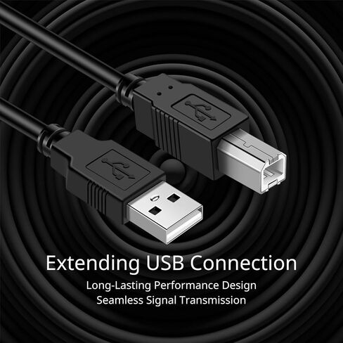 TNP USB A to USB B Audio MIDI Cable Male to Male - MIDI to USB Cable 2.0 Type للكمبيوتر ، الكمبيوتر المحمول ، لوحة مفاتيح Midi Piano ، جهاز عرض ، الطابعات ، والمعدات مع واجهة كابل USB MIDI (1.5 متر) in Kuwait