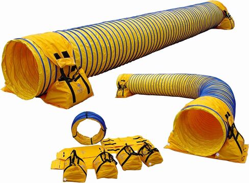 20' Heavy Duty Dog Agility Tunnel with 2 Sets of Tiedown System, Competition & Training, Multiple Colors, 2 Lengths (Blue) in Saudi Arabia