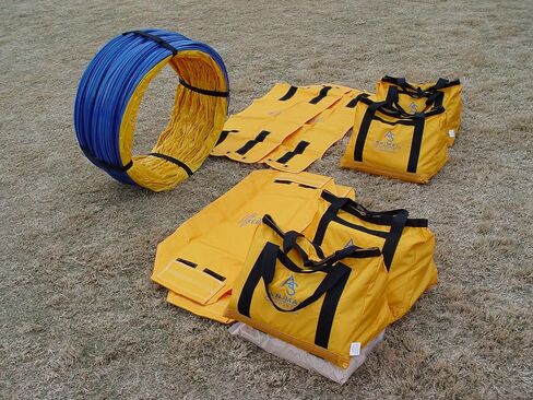 20' Heavy Duty Dog Agility Tunnel with 2 Sets of Tiedown System, Competition & Training, Multiple Colors, 2 Lengths (Blue) in Saudi Arabia