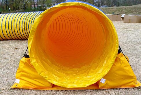 20' Heavy Duty Dog Agility Tunnel with 2 Sets of Tiedown System, Competition & Training, Multiple Colors, 2 Lengths (Blue) in Saudi Arabia