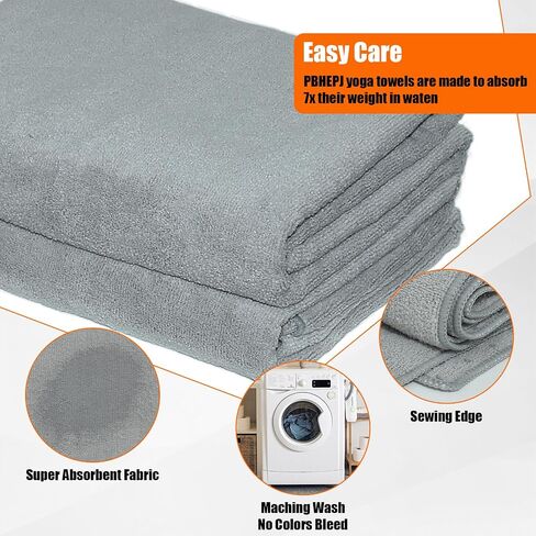 2 Pack Hot Yoga Towel, Yoga Mat Towel with Grip Dots (72"x 24"), Microfiber, Super Absorbent Towel Non-Slip for Hot Yoga, Exercise, Fitness, Pilates Gear in Saudi Arabia