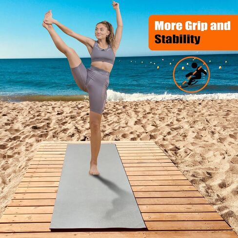 2 Pack Hot Yoga Towel, Yoga Mat Towel with Grip Dots (72"x 24"), Microfiber, Super Absorbent Towel Non-Slip for Hot Yoga, Exercise, Fitness, Pilates Gear in Saudi Arabia