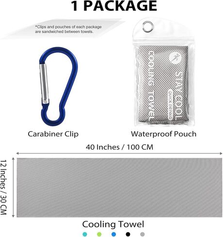 Cooling Towels - 5 Pack Gym Towels, Gym Towel for Working Out, Yoga Towel, Quick Dry Towel for Running, Camping, Fitness & More Activities in Kuwait
