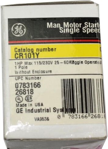 Ge Cr101Y Manual Motor Switch Starter, Nema 16A 230Vdc 1P in Kuwait