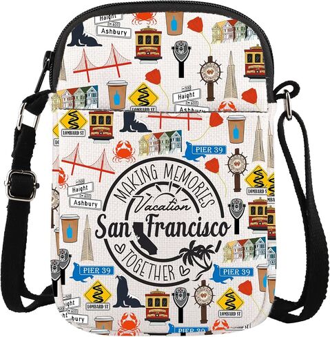 WCGXKO San Francisco Crossbody Bag San Francisco Skyline Gift San Francisco Messenger Bag in Saudi Arabia