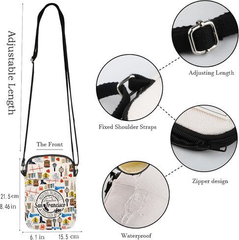 WCGXKO San Francisco Crossbody Bag San Francisco Skyline Gift San Francisco Messenger Bag in Saudi Arabia