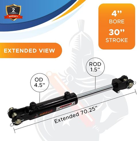 3x12 Hydraulic Cylinder - Double Acting Welded Clevis Hydraulic Cylinder 3" Bore 12" Stroke SAE 8 Ports 3500 PSI in Kuwait