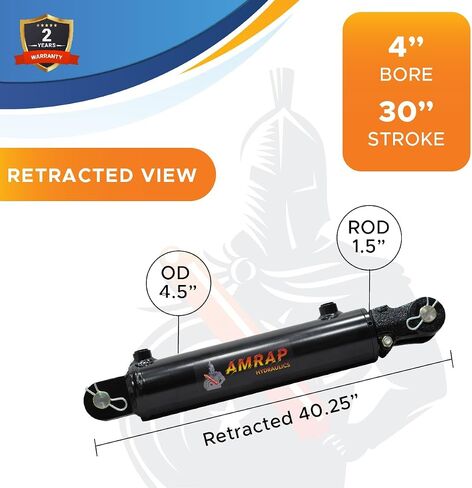 3x12 Hydraulic Cylinder - Double Acting Welded Clevis Hydraulic Cylinder 3" Bore 12" Stroke SAE 8 Ports 3500 PSI in Kuwait