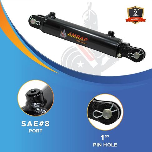 3x12 Hydraulic Cylinder - Double Acting Welded Clevis Hydraulic Cylinder 3" Bore 12" Stroke SAE 8 Ports 3500 PSI in Kuwait